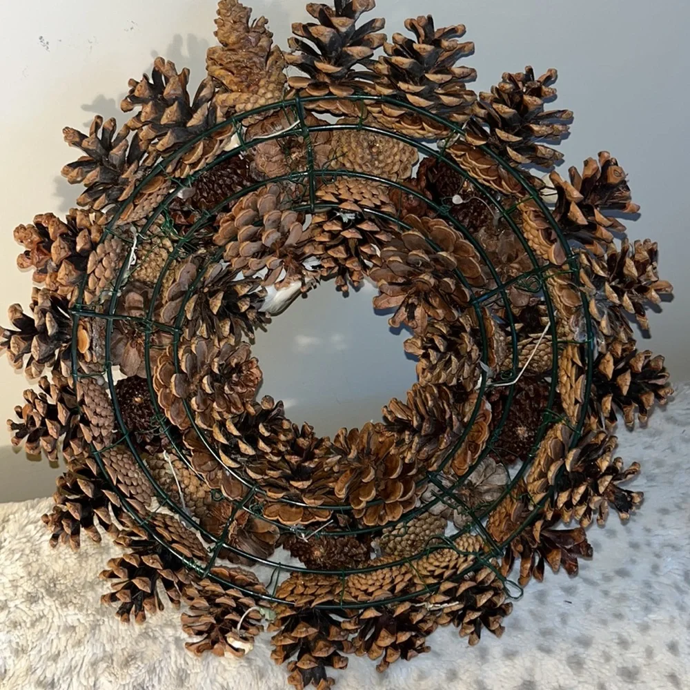 Pine Cone Wreath Handmade Lowest Price Now!